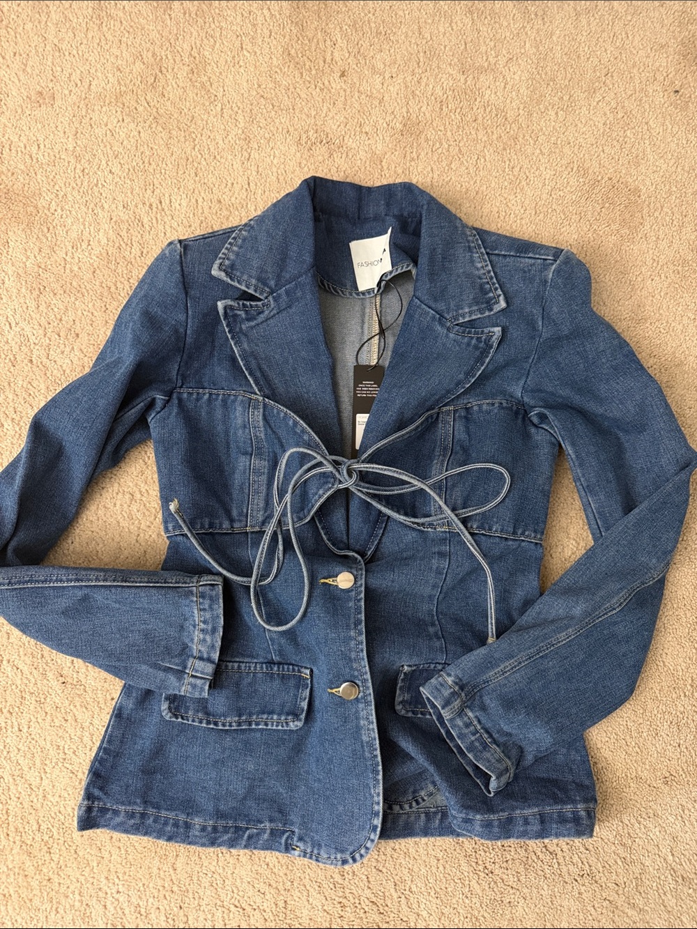 Fashion nova denim blazer jacket